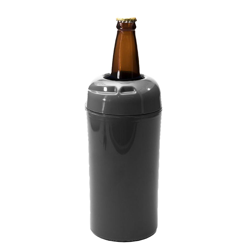 PORTA CERVEJA PLASTICA 600ML PRETO ICE PACK