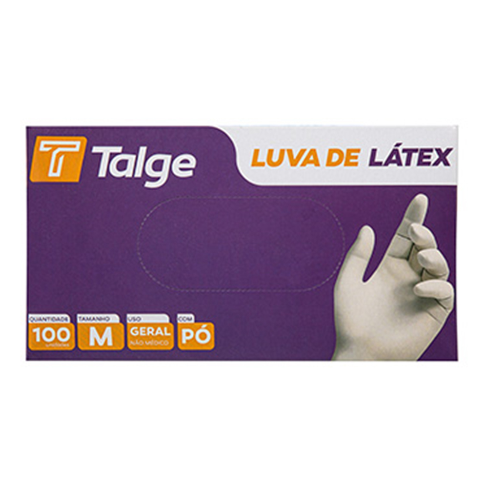 LUVA LATEX TALGE M COM PO