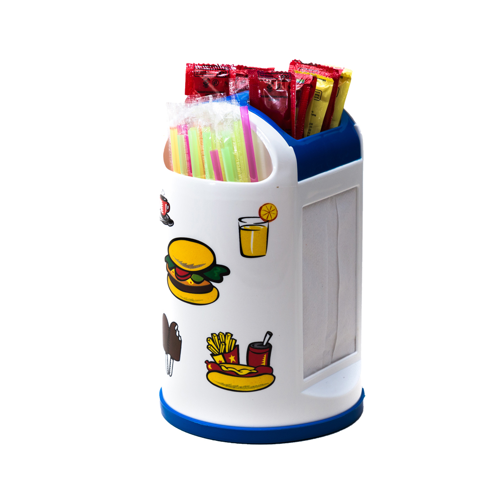 PORTA GUARDANAPO CANUDO SACHE AZUL