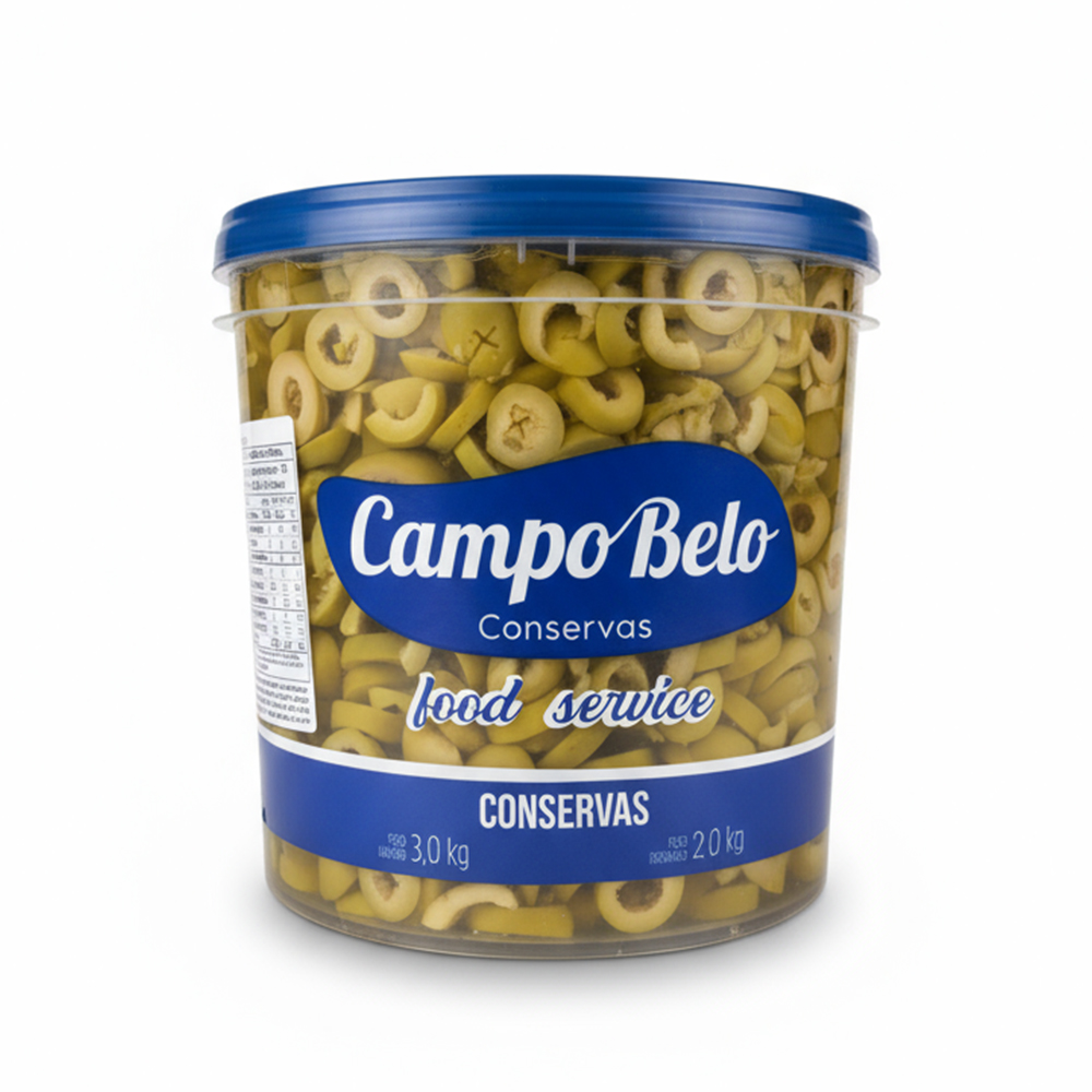 AZEITONA VERDE FATIADA CAMPO BELO BALDE 2KG