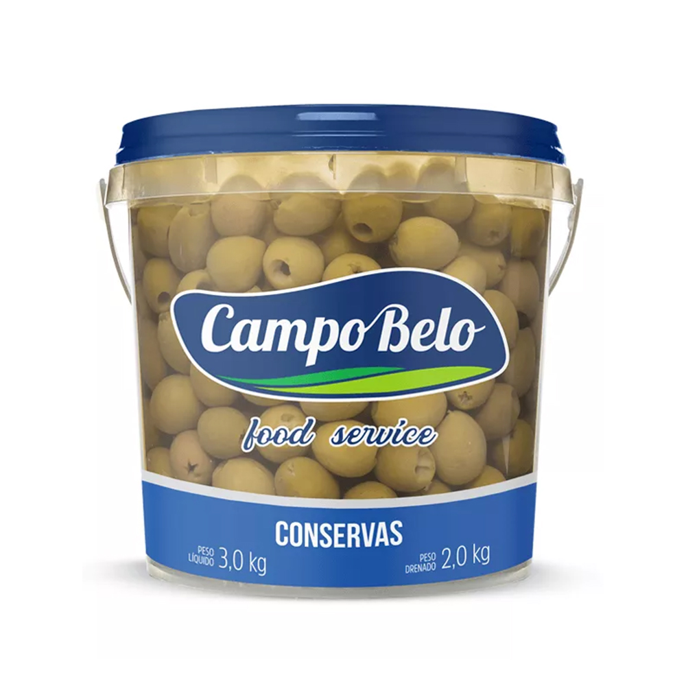 AZEITONA VERDE CAMPO BELO SEM CAROÇO BALDE 2KG