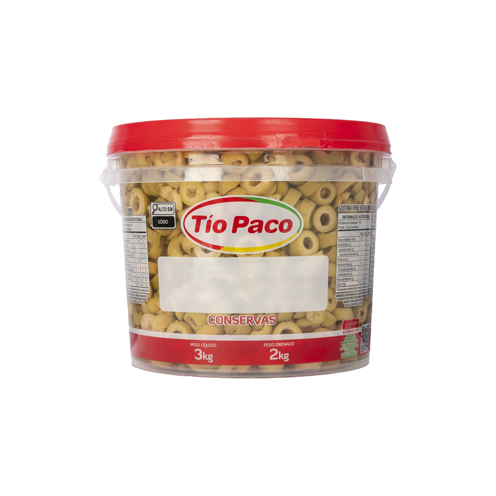 AZEITONA VERDE FATIADA TIO PACO 2KG