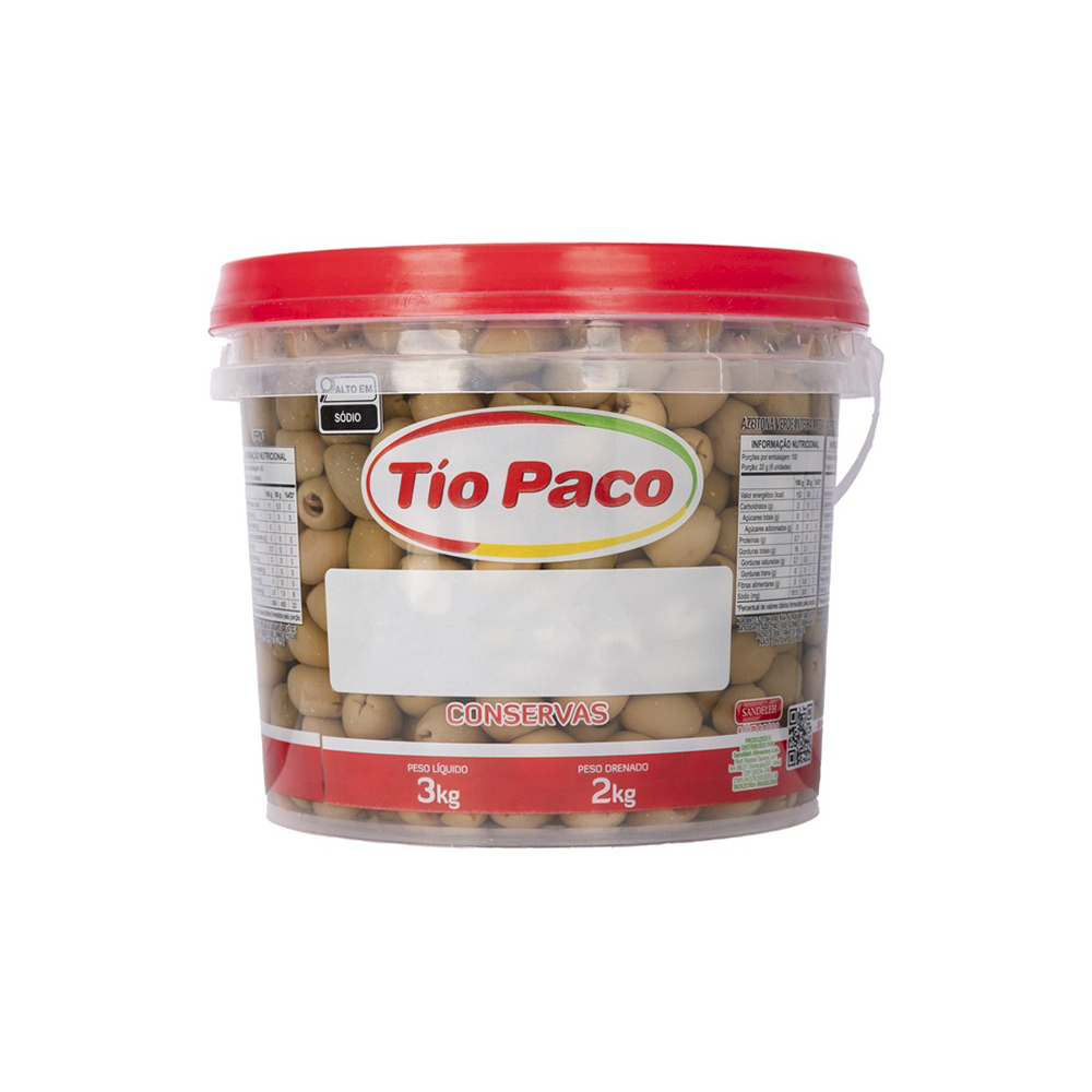 AZEITONA VERDE SEM CAROCO TIO PACO 2KG
