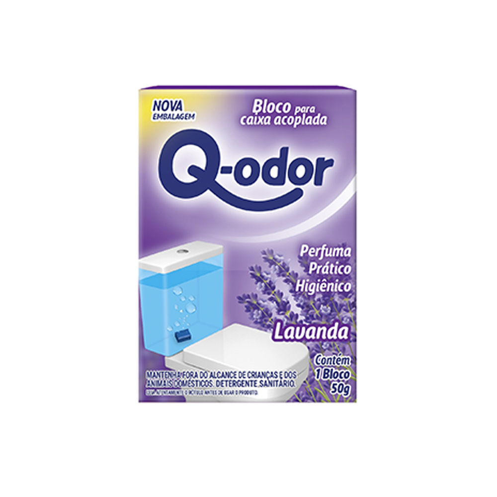 DETERGENTE SANITARIO BLOCO CAIXA ACOPLADA LAVANDA Q-ODOR