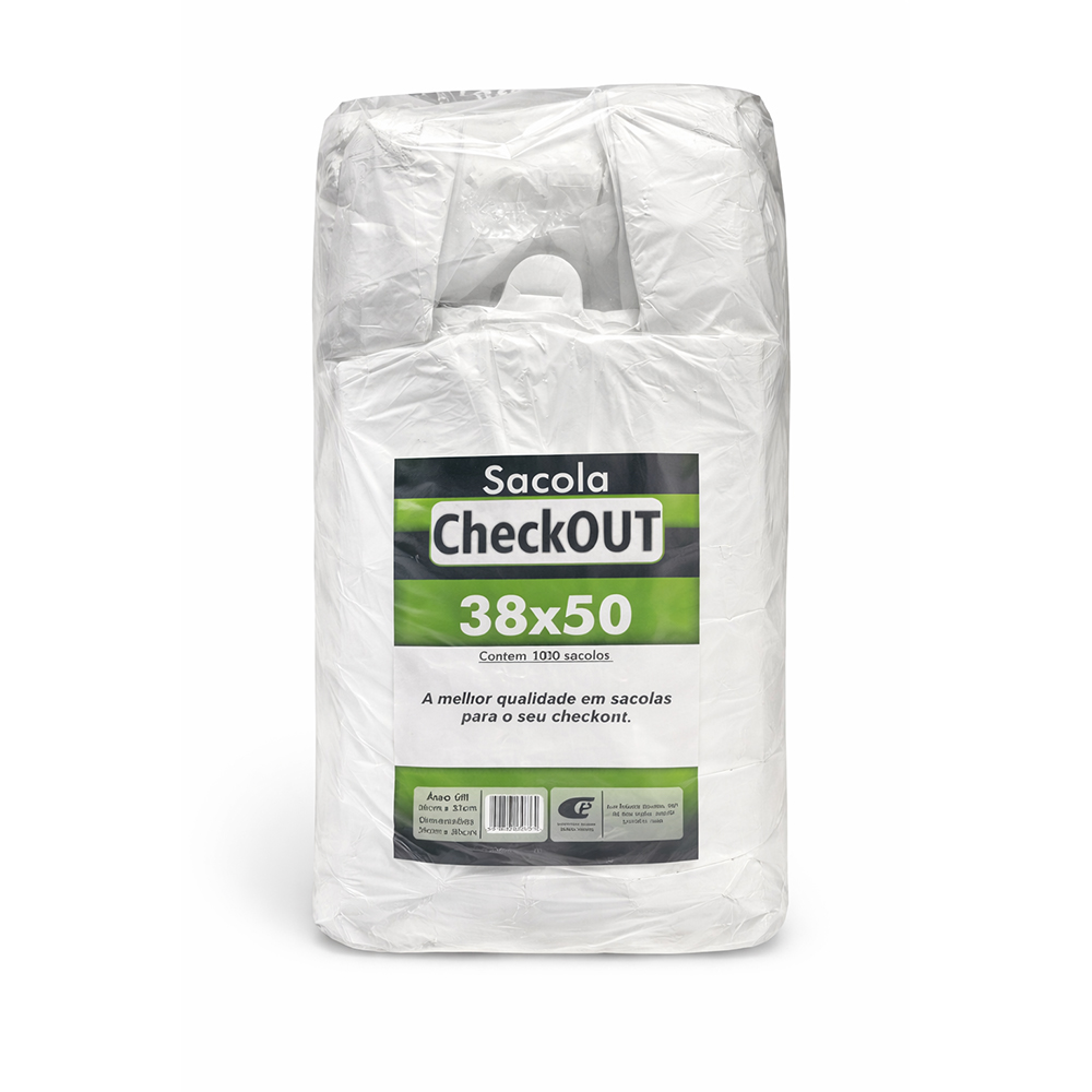 SACOLA CAMISETA GUFE CHECKOUT 38X50 BRANCA