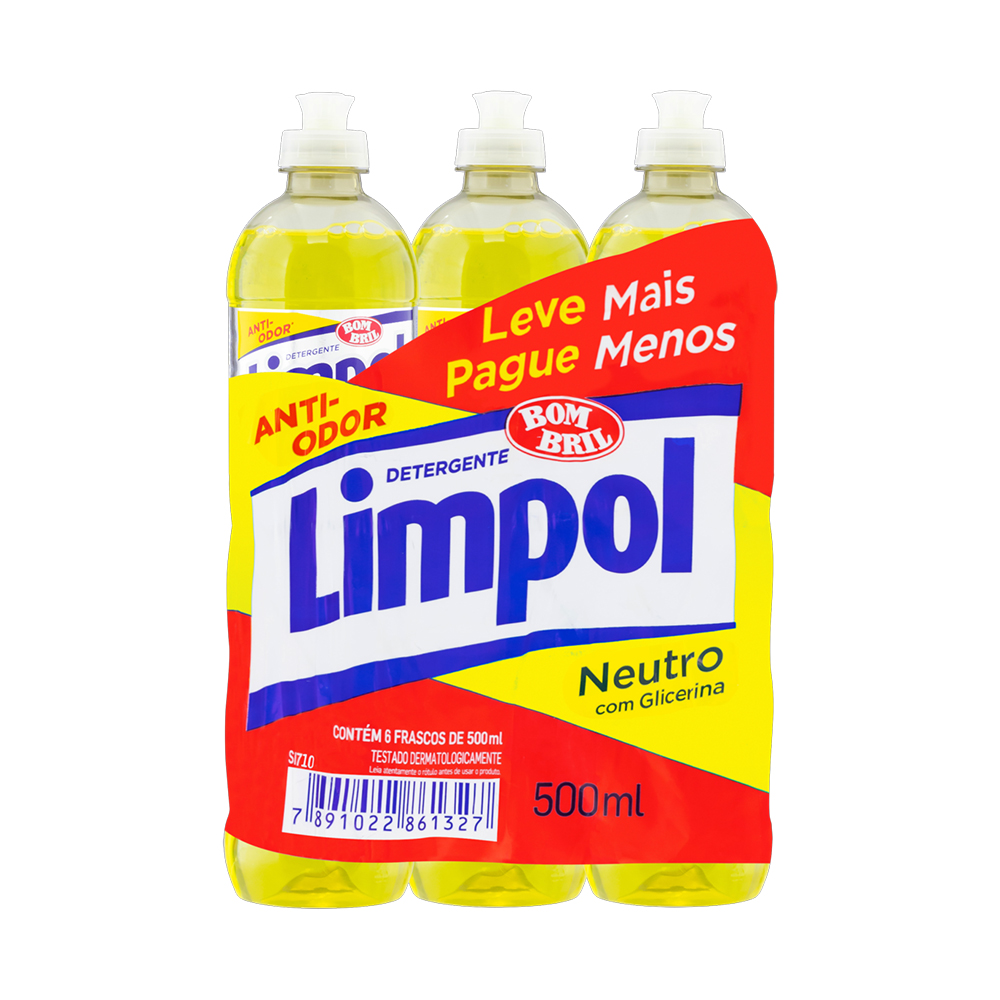 DETERGENTE LIMPOL NEUTRO LEVE MAIS PAGUE MENOS 500ML