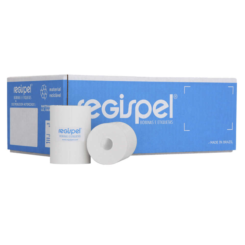 BOBINA PARA MAQUINA CARTÃO CREDITO REGISPEL 57X15 1V. TERMICA