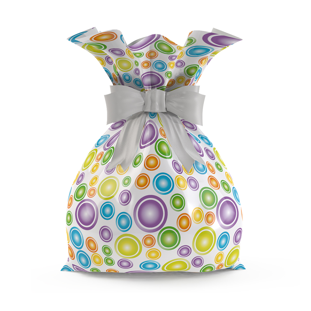 SACO METALIZADO 30X45 BUBBLES