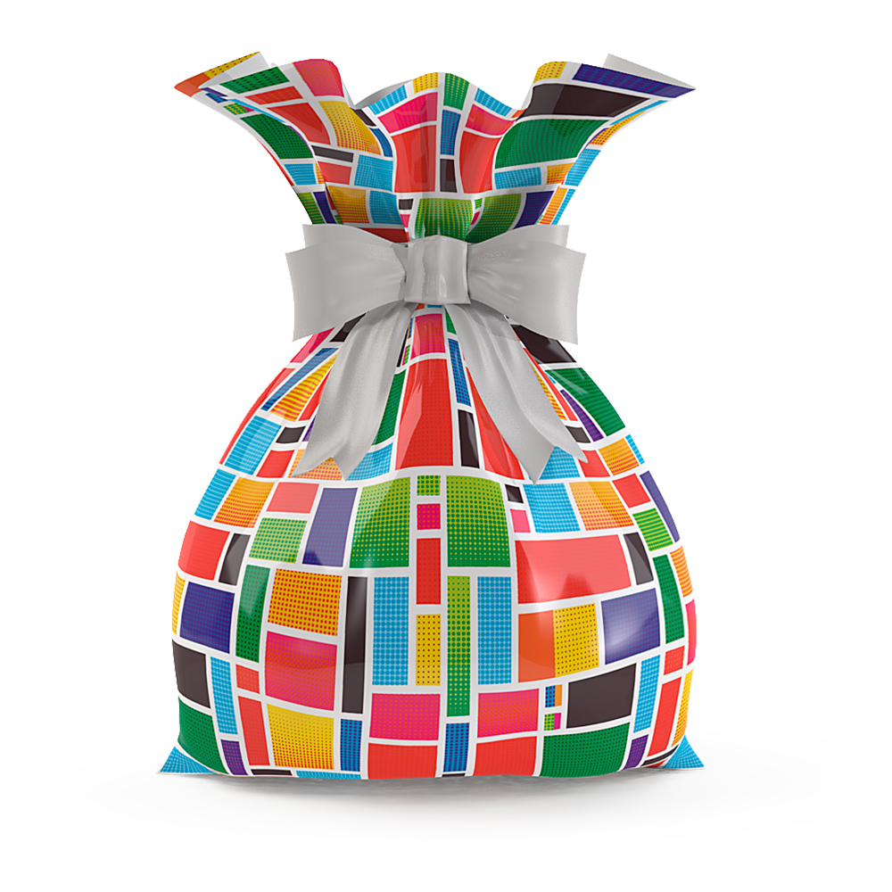 SACO METALIZADO 45X60 MONDRIAN