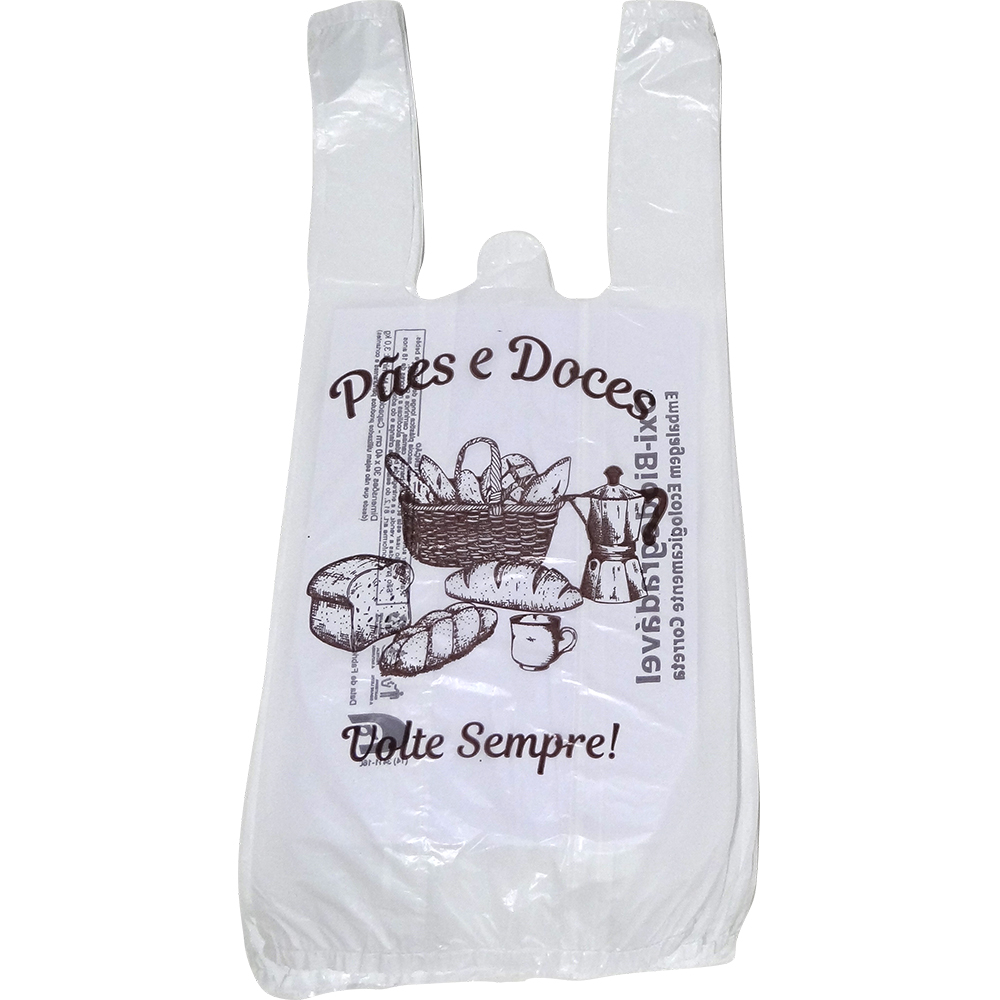 SACOLA CAMISETA CENTRAL PAES/DOCES 30X45