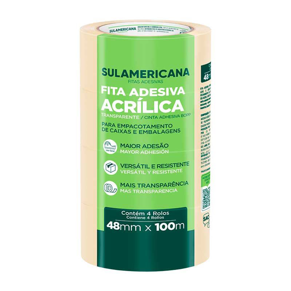 FITA PVC INCOLOR 48X100MTS SULAMERICANA