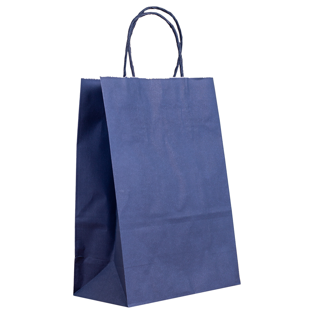BOLSA PAPEL AZUL MARINHO COM ALCA PP 21X15X8