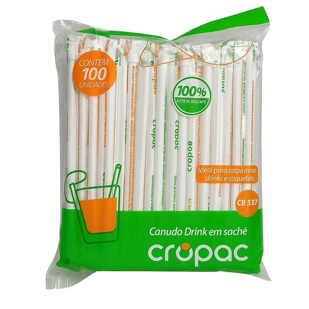 CANUDO CROPAC BIODEGRADAVEL DRINK TRANSLUCIDO CB537