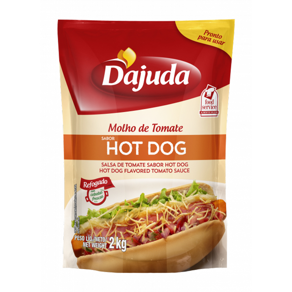 MOLHO DE TOMATE PARA HOT DOG D'AJUDA SACHE 2KG
