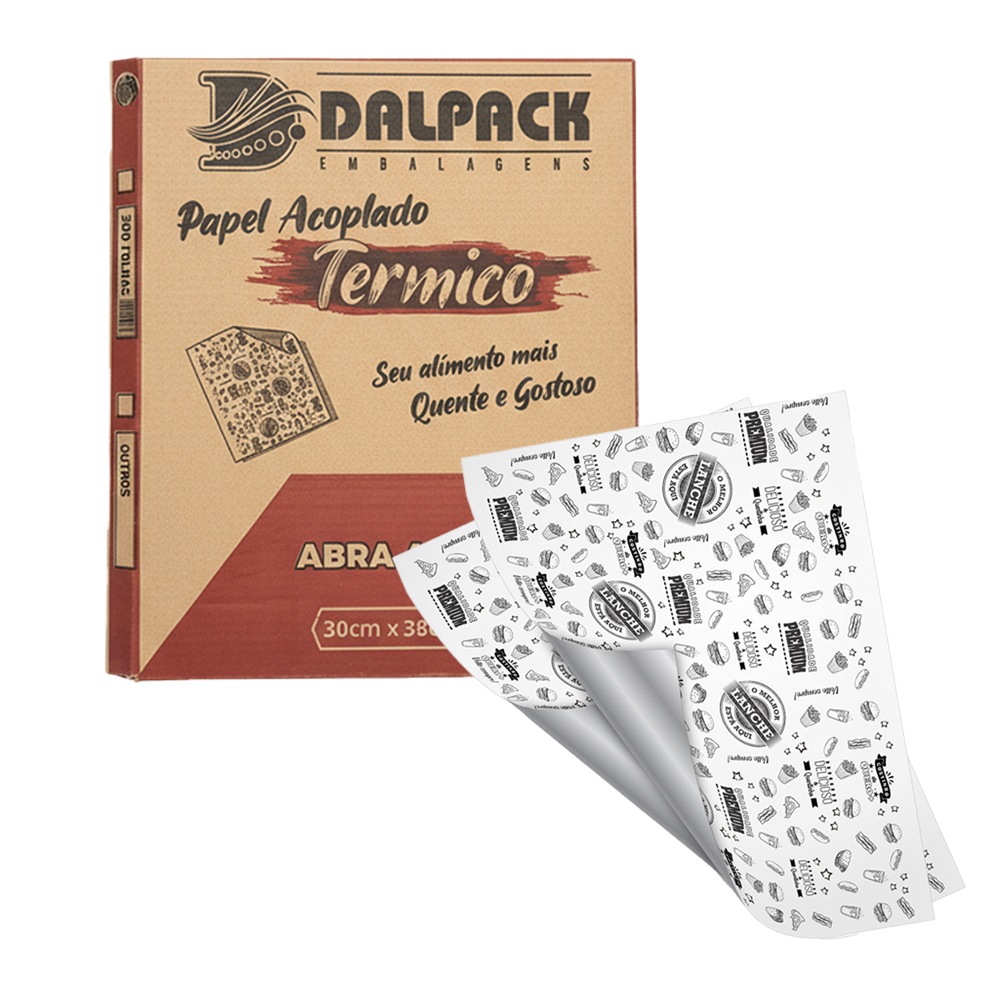 PAPEL ACOPLADO LAMINADO PARA LANCHE 30X38 DALPACK