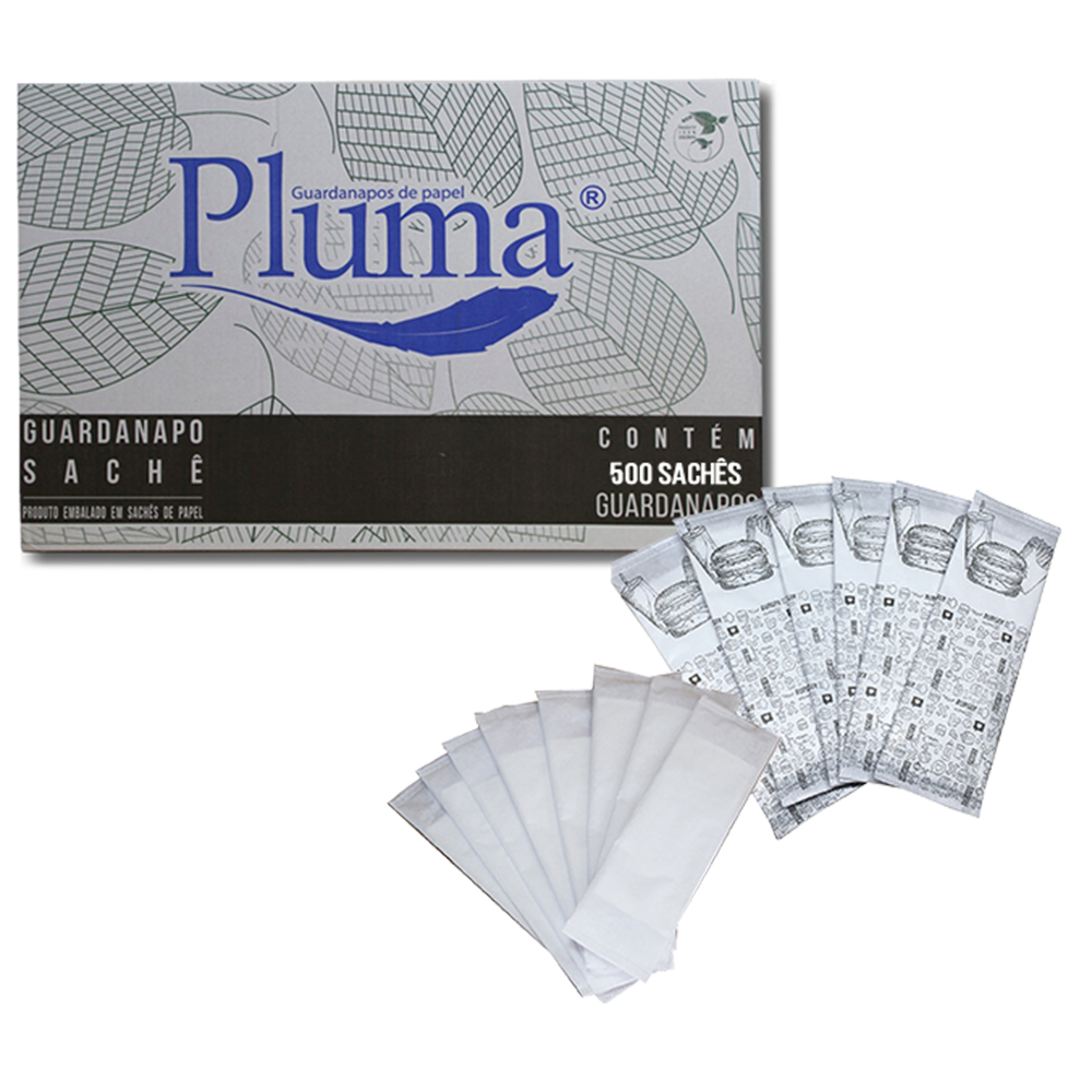 GUARDANAPO PLUMA SACHE BRANCO