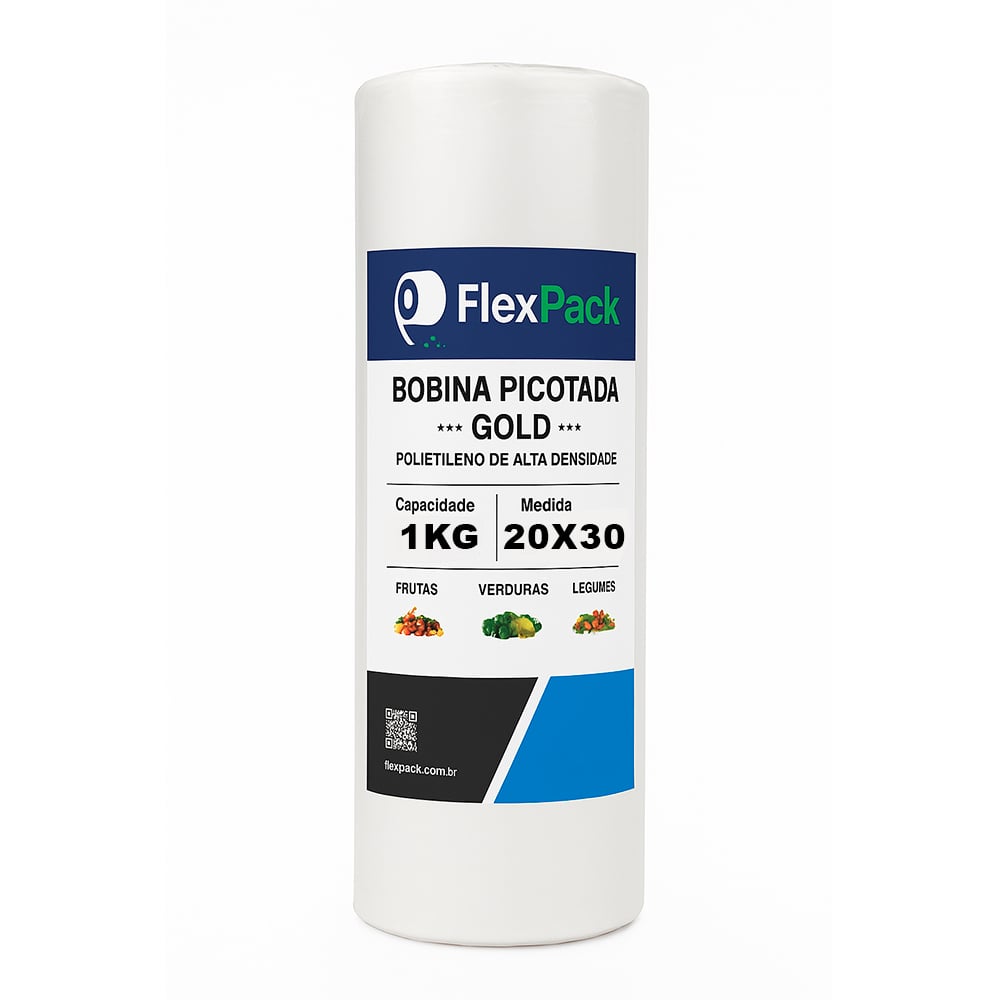 BOBINA PICOTADA FLEXPACK 20X30