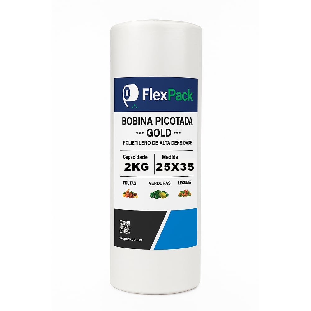 BOBINA PICOTADA FLEXPACK 25X35