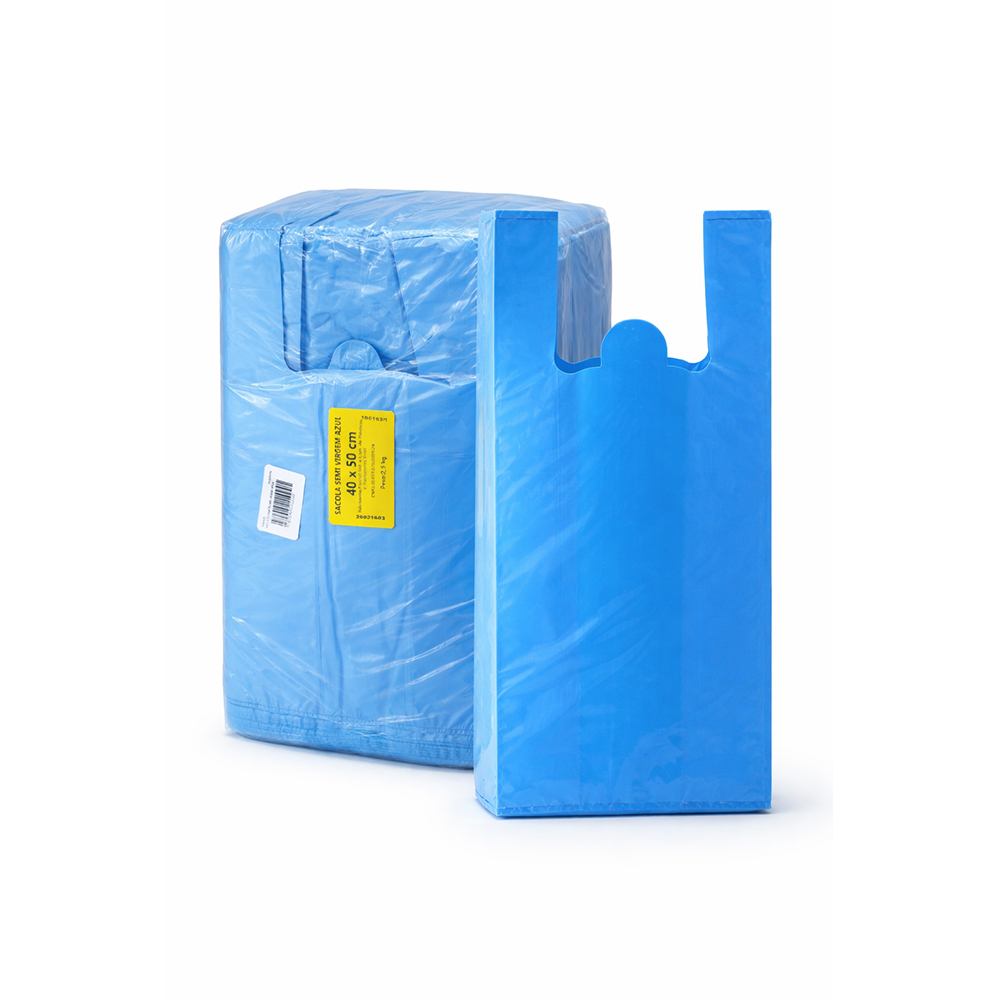 SACOLA CAMISETA PLASK 40X50 AZUL