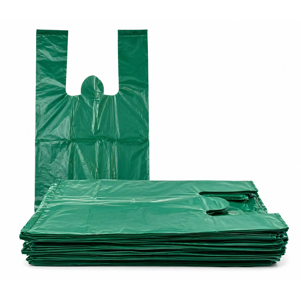 SACOLA CAMISETA RELIX 60X75 VERDE RECICLADA