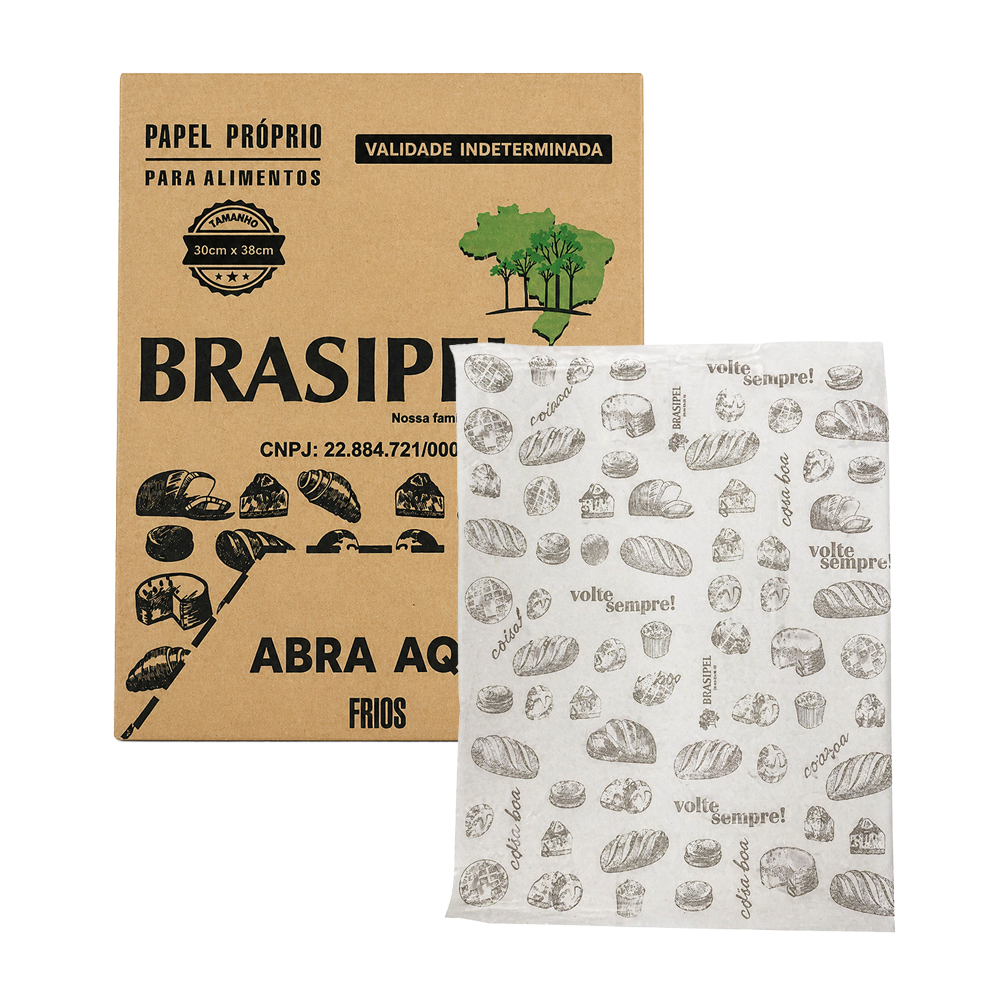 PAPEL ACOPLADO PARA LANCHE 30X38 BRASIPEL
