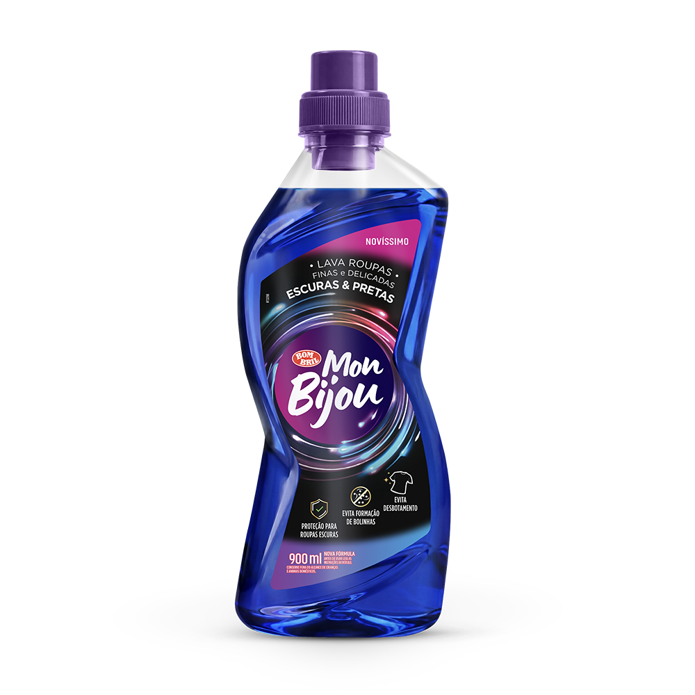 LAVA ROUPAS ESCURAS E PRETAS 900ML MON BIJOU