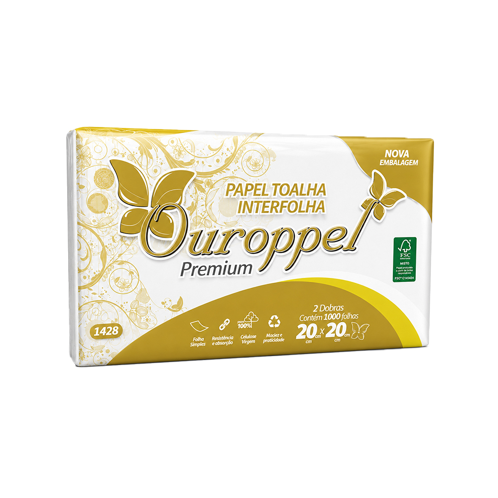 TOALHA OUROPPEL 100% CELULOSE 20X20 PREMIUM