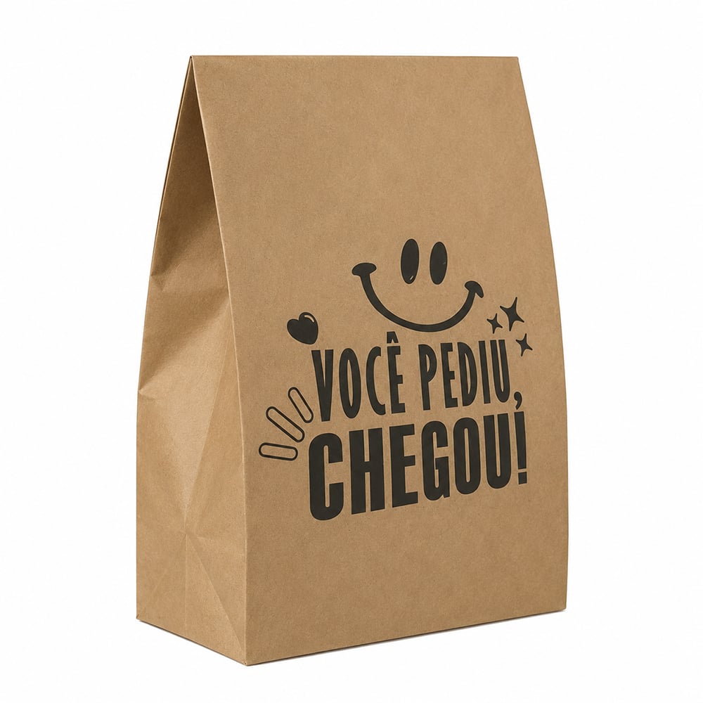 SACO PARA LANCHE KRAFT 10KG TIMBRADO 29X24X12